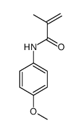 N-(4-甲氧苯基)甲丙烯酰基酰胺结构式