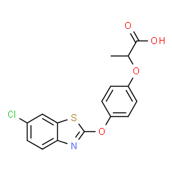 2-[4-(6-chlorobenzothiazol-2-yl)oxyphenoxy]propanoic acid结构式