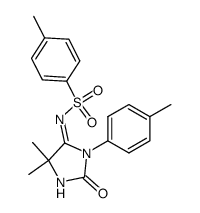 5,5-Dimethyl-3-(p-tolyl)-4-(p-tolylsulfonylimino)-2-imidazolidinon结构式