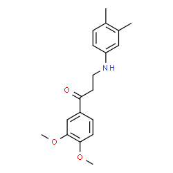 1-(3,4-dimethoxyphenyl)-3-(3,4-dimethylanilino)-1-propanone结构式