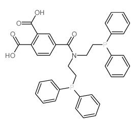 4-[bis(2-diphenylphosphanylethyl)carbamoyl]benzene-1,2-dicarboxylic acid Structure