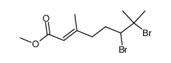 methyl 6,7-dibromo-3,7-dimethyloct-2-enoate结构式