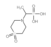 1-(1,1-Dioxido-4-thiomorpholinyl)ethylphosphonic acid structure