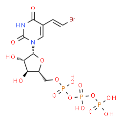 5-(2-bromovinyl)-1-arabinofuranosyluracil 5'-triphosphate结构式