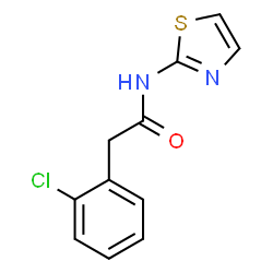 2-(2-氯苯基)-N-(噻唑-2-基)乙酰胺结构式