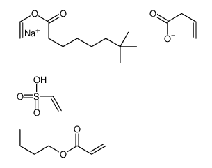 sodium,but-3-enoic acid,butyl prop-2-enoate,ethenesulfonate,ethenyl 7,7-dimethyloctanoate Structure