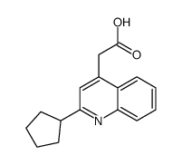 2-(2-cyclopentylquinolin-4-yl)acetic acid结构式