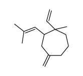 1-ethenyl-1-methyl-4-methylidene-2-(2-methylprop-1-enyl)cycloheptane Structure