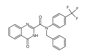 4-Oxo-3,4-dihydro-quinazoline-2-carboxylic acid benzyl-(4-trifluoromethyl-phenyl)-amide Structure
