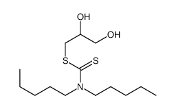 2,3-dihydroxypropyl N,N-dipentylcarbamodithioate结构式