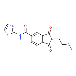 2-(2-methoxyethyl)-1,3-dioxo-N-(1,3-thiazol-2-yl)-2,3-dihydro-1H-isoindole-5-carboxamide Structure