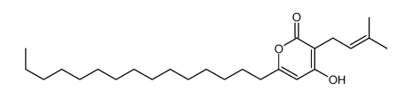 4-hydroxy-3-(3-methylbut-2-enyl)-6-pentadecylpyran-2-one Structure