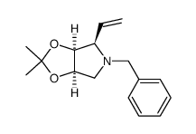 (2S,3S,4R)-N-benzyl-3,4-(isopropylidenedioxy)-2-vinyl-pyrrolidine结构式