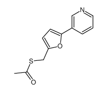 S-[(5-pyridin-3-ylfuran-2-yl)methyl] ethanethioate结构式