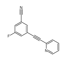 3-fluoro-5-(2-pyridin-2-ylethynyl)benzonitrile结构式