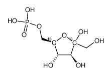 (2,5-13C2)-D-Fructose 6-phosphate结构式