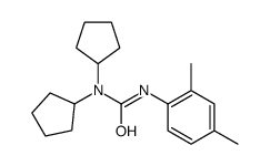 1,1-dicyclopentyl-3-(2,4-dimethylphenyl)urea结构式