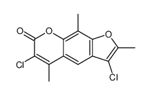 3,6-dichloro-2,5,9-trimethylfuro[3,2-g]chromen-7-one结构式