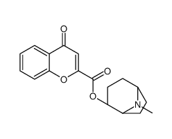 [1R,5S,(+)]-Tropane-2α-yl=4-oxo-4H-1-benzopyran-2-carboxylate structure