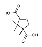 3-Cyclopentene-1,3-dicarboxylic acid, 1,2,2-trimethyl-, (R)- (9CI) Structure