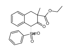 4-Benzenesulfonyl-2-methyl-3-oxo-1,2,3,4-tetrahydro-naphthalene-2-carboxylic acid ethyl ester结构式