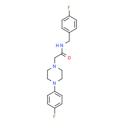 N-(4-FLUOROBENZYL)-2-[4-(4-FLUOROPHENYL)PIPERAZINO]ACETAMIDE结构式