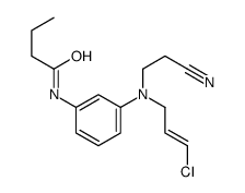 N-[3-[3-chloroprop-2-enyl(2-cyanoethyl)amino]phenyl]butanamide Structure