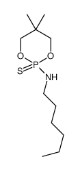 N-hexyl-5,5-dimethyl-2-sulfanylidene-1,3,2λ5-dioxaphosphinan-2-amine结构式