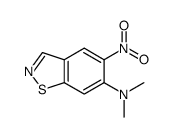 N,N-dimethyl-5-nitro-1,2-benzothiazol-6-amine结构式