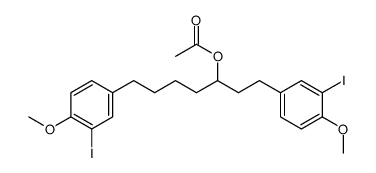 1,7-bis(3-iodo-4-methoxyphenyl)heptan-3-yl acetate Structure