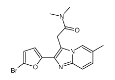 2-[2-(5-bromofuran-2-yl)-6-methylimidazo[1,2-a]pyridin-3-yl]-N,N-dimethylacetamide Structure