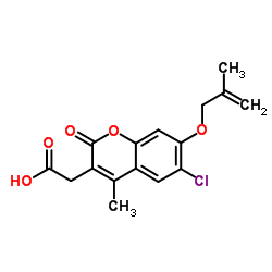 {6-Chloro-4-methyl-7-[(2-methylprop-2-en-1-yl)-oxy]-2-oxo-2H-chromen-3-yl}acetic acid结构式