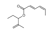 2-methylpent-1-en-3-yl hexa-2,4-dienoate Structure
