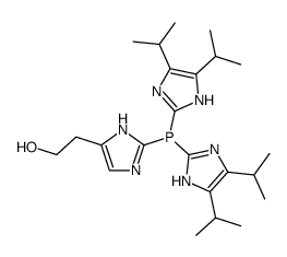 bis(4,5-diisopropylimidazol-2-yl)<4(5)-(hydoxyethyl)imidazol-2-yl>phosphine Structure