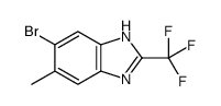 5-bromo-6-methyl-2-(trifluoromethyl)-1H-benzimidazole结构式