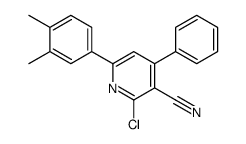 2-chloro-6-(3,4-dimethylphenyl)-4-phenylpyridine-3-carbonitrile Structure