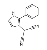 2-(2-phenyl-1H-pyrrol-3-yl)propanedinitrile结构式