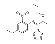 N-(4-ethyl-2-nitrophenyl)-1-imidazol-1-yl-2-propoxypropan-1-imine Structure