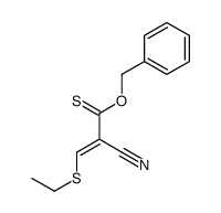 O-benzyl 2-cyano-3-ethylsulfanylprop-2-enethioate Structure