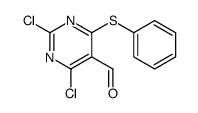 2,4-dichloro-6-phenylsulfanylpyrimidine-5-carbaldehyde Structure