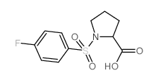 1-(4-fluorophenyl)sulfonylpyrrolidine-2-carboxylic acid Structure