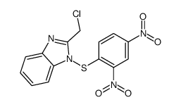 2-(chloromethyl)-1-(2,4-dinitrophenyl)sulfanylbenzimidazole Structure