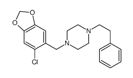 1-[(6-chloro-1,3-benzodioxol-5-yl)methyl]-4-(2-phenylethyl)piperazine结构式