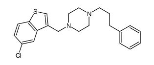 1-[(5-chloro-1-benzothiophen-3-yl)methyl]-4-(3-phenylpropyl)piperazine Structure