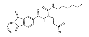 N1-hexyl-N2-[(9-oxo-9H-fluoren-2-yl)carbonyl]-L-α-glutamine Structure
