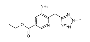 ethyl 5-amino-6-[(2-methyl-2H-tetrazol-5-yl)methyl]-3-pyridinecarboxylate Structure