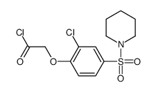 2-(2-chloro-4-piperidin-1-ylsulfonylphenoxy)acetyl chloride Structure