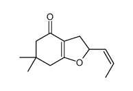 6,6-dimethyl-2-prop-1-enyl-2,3,5,7-tetrahydro-1-benzofuran-4-one结构式