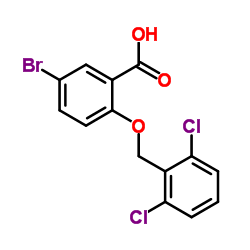 5-Bromo-2-[(2,6-dichlorobenzyl)oxy]benzoic acid结构式