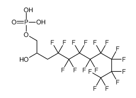 4,4,5,5,6,6,7,7,8,8,9,9,10,10,11,11,11-heptadecafluoro-2-hydroxyundecyl dihydrogen phosphate结构式
